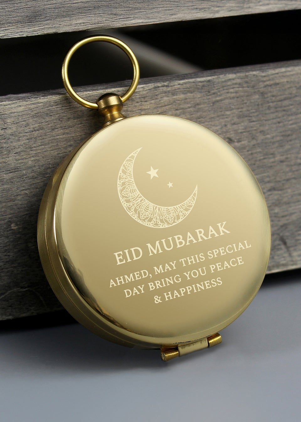 Personalised Memento Company Gold Eid & Ramadan Keepsake Compass