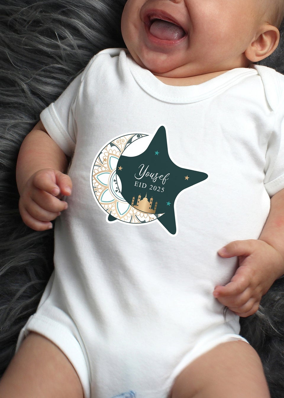 Personalised Memento Company White 1st Eid Baby Vest