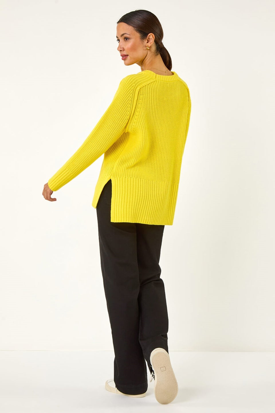 Roman Yellow Shoulder Detail Knit Jumper