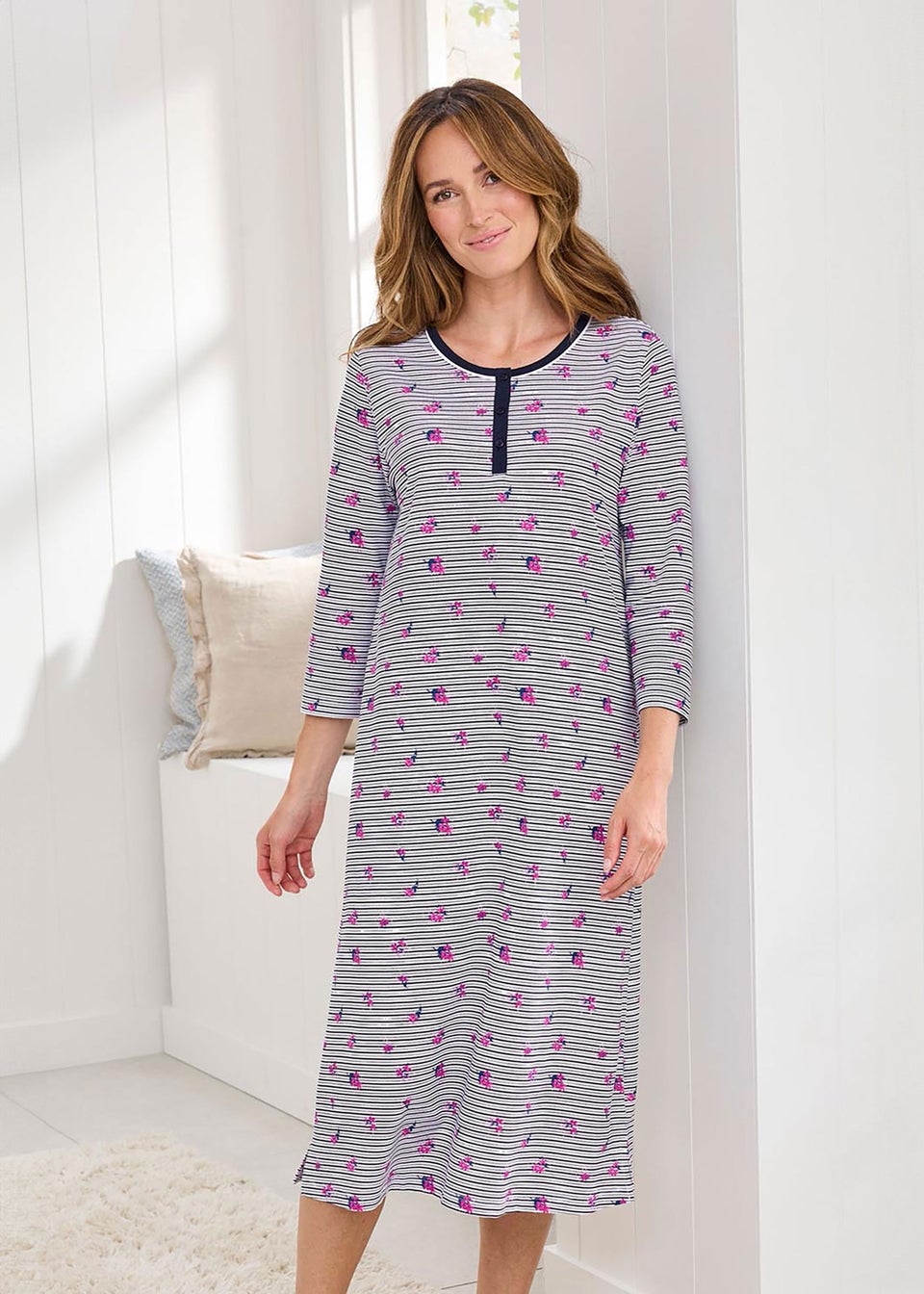 Cotton Traders White Cotton Nightdress
