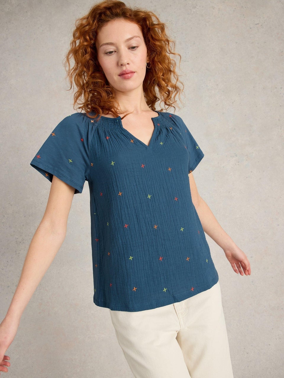 Bestickte Bluse Luella