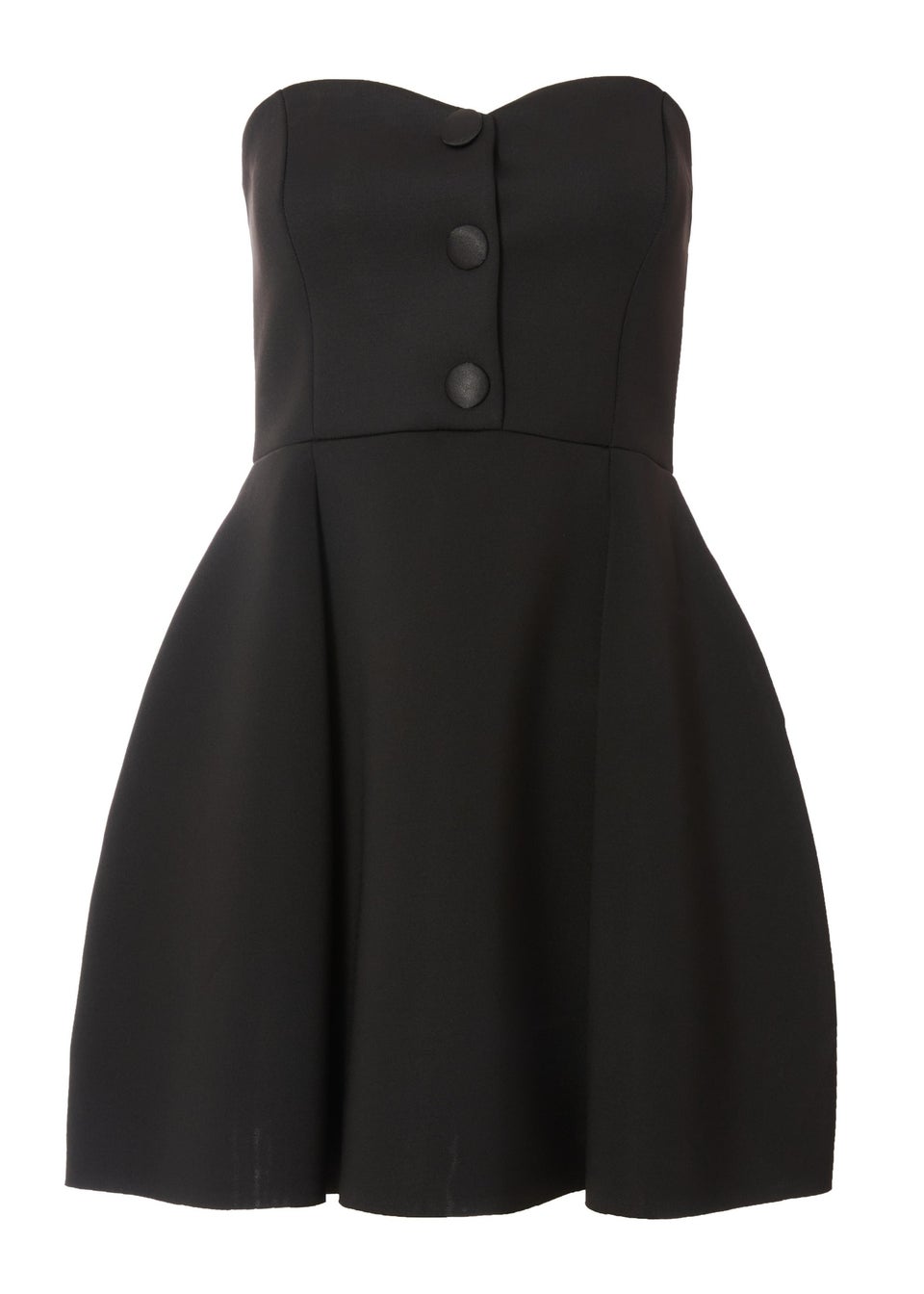 Quiz Black Button Front Mini Dress