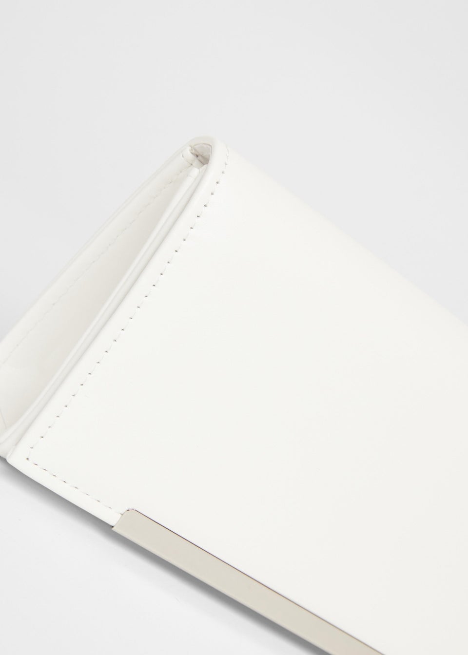 Quiz White Long Clutch Bag