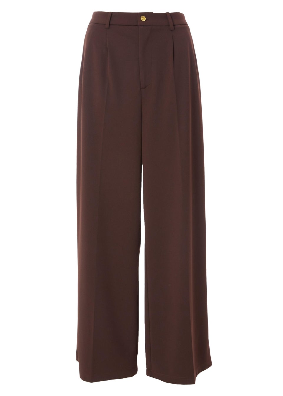 Quiz Brown Wide Leg Trousers