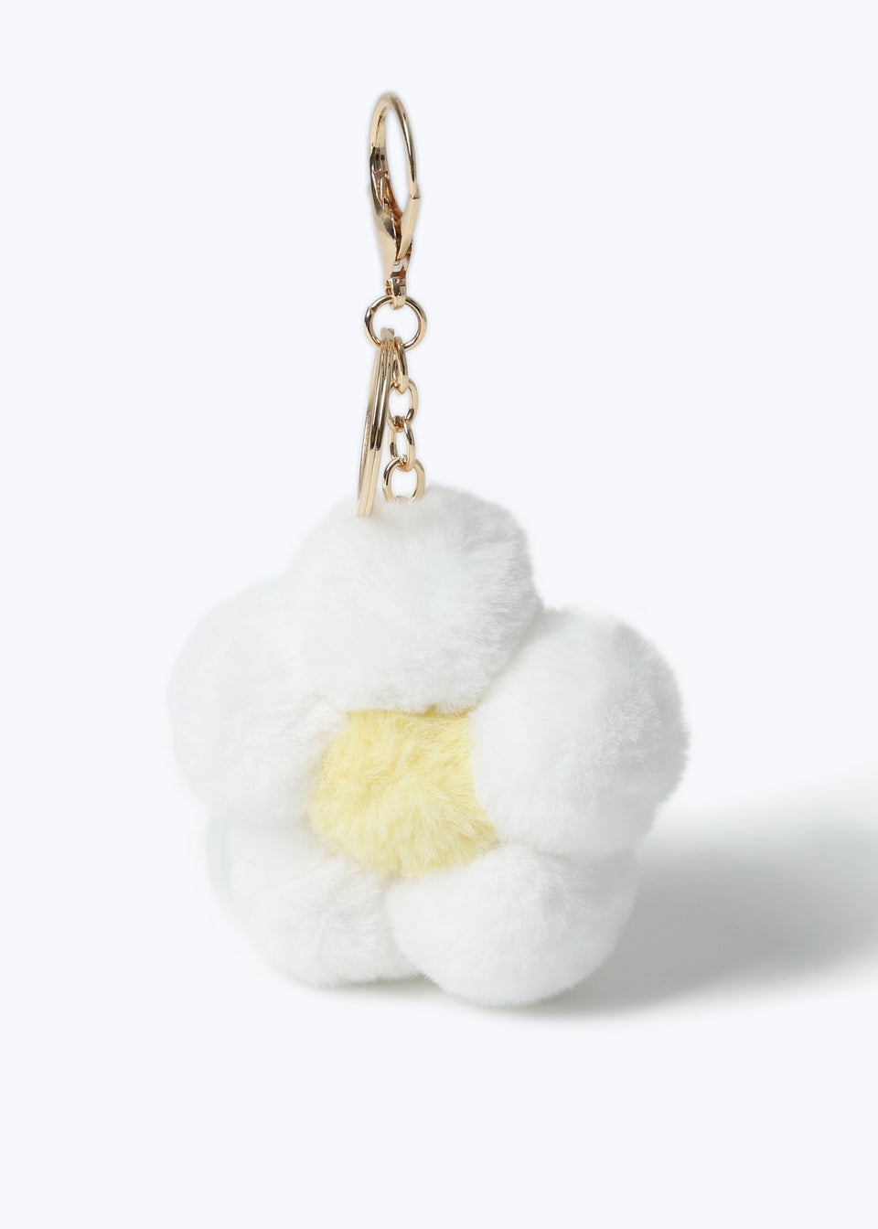 Muse White Daisy Flower Keychain