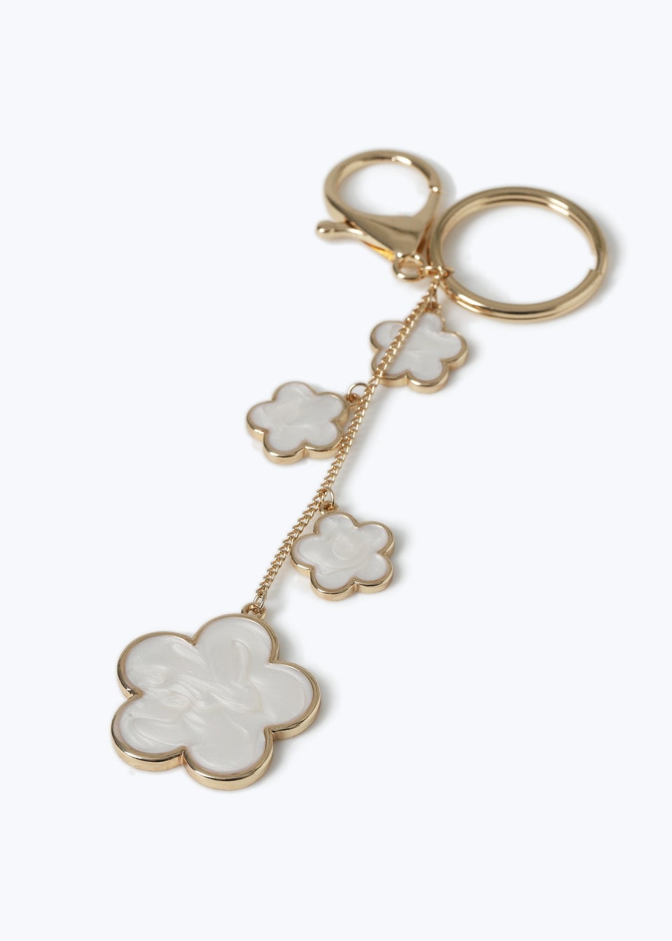 Muse White Flower Keyring