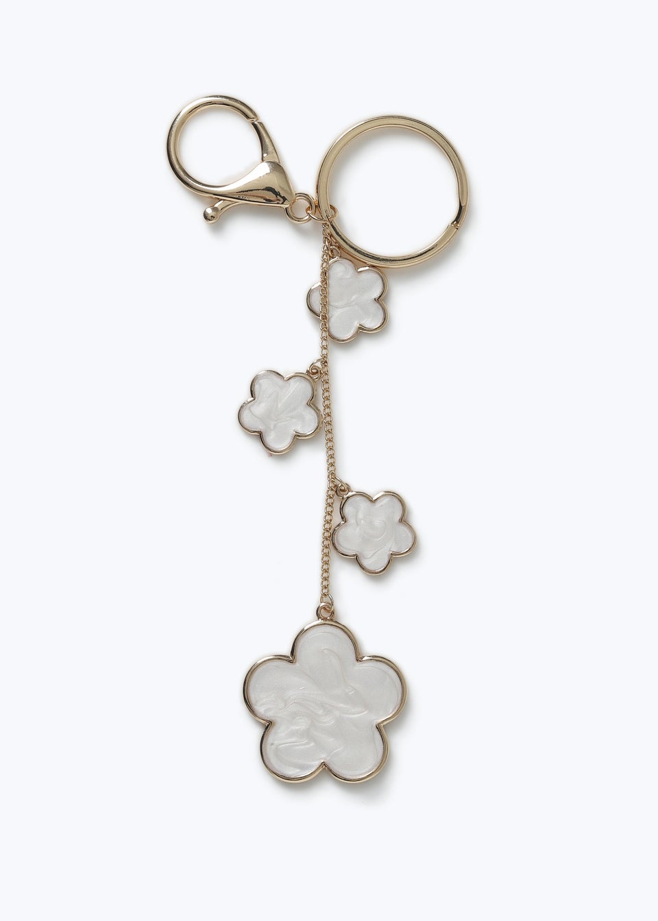 Muse White Flower Keyring