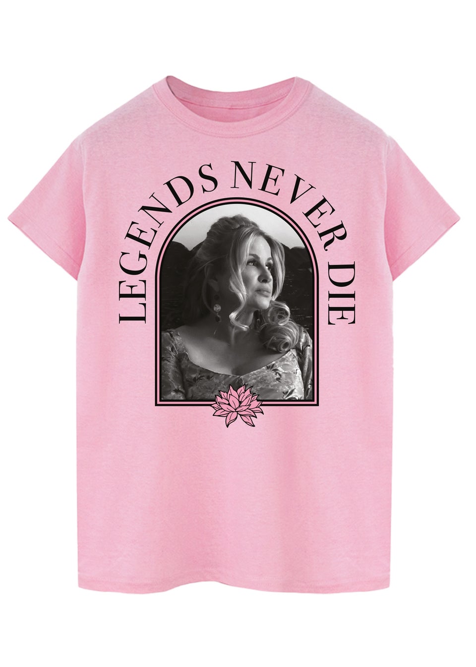 White Lotus Legends Women Pink Boyfriend Fit T-Shirt