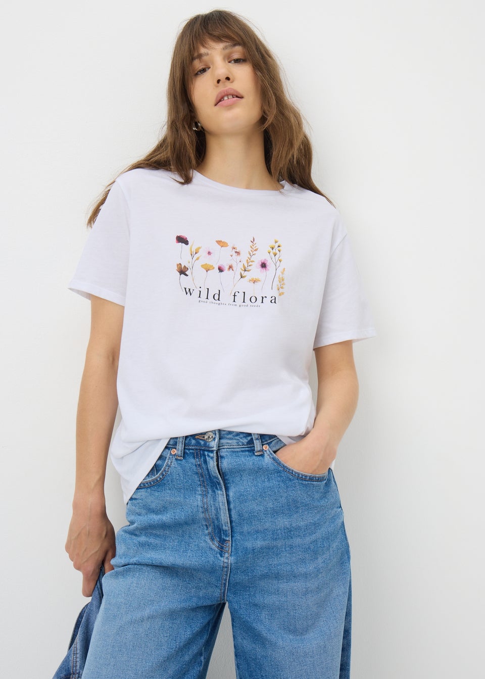 White Wild Flora T-Shirt