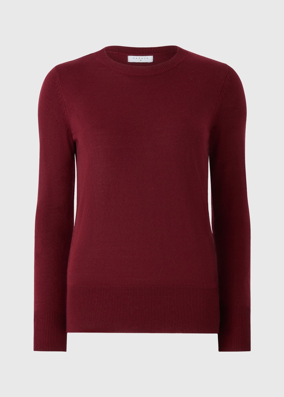 Burgundy Crew Neck Jumper