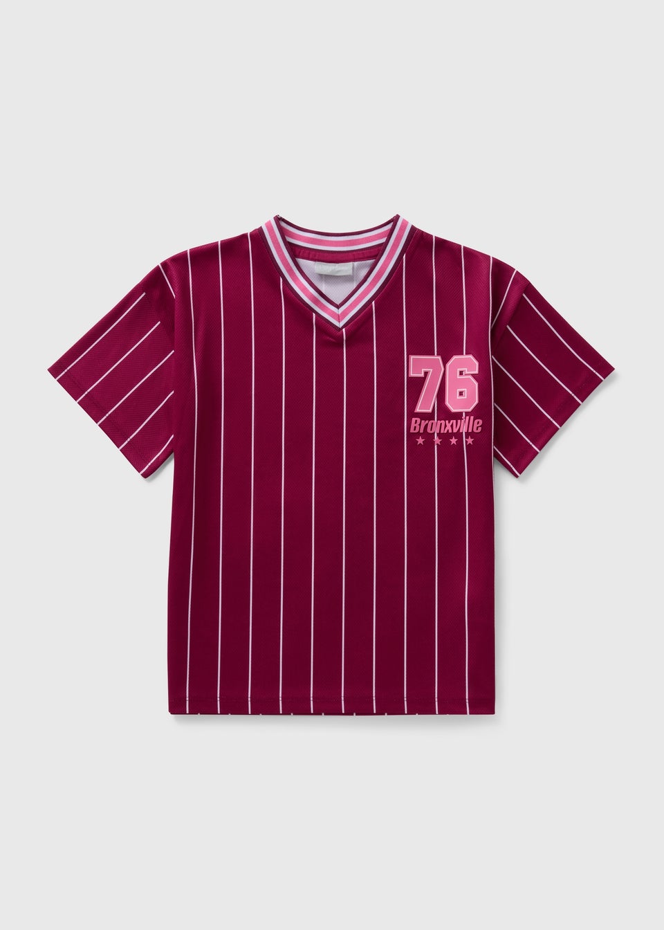 Girls Burgundy Football T-Shirt (7-15yrs)