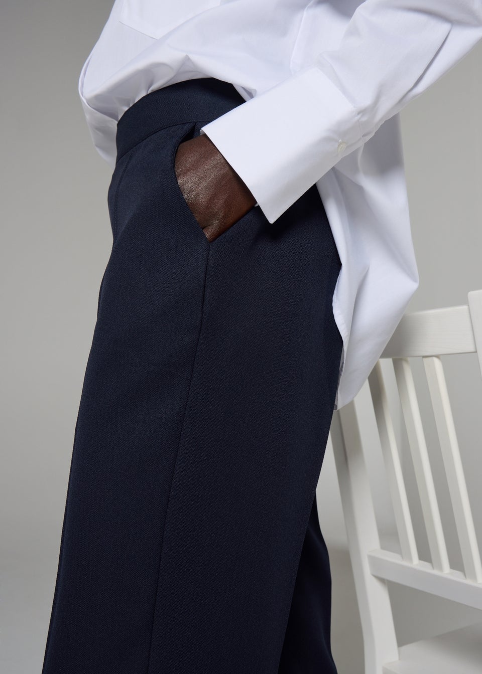 Et Vous Navy Snaffle Trousers