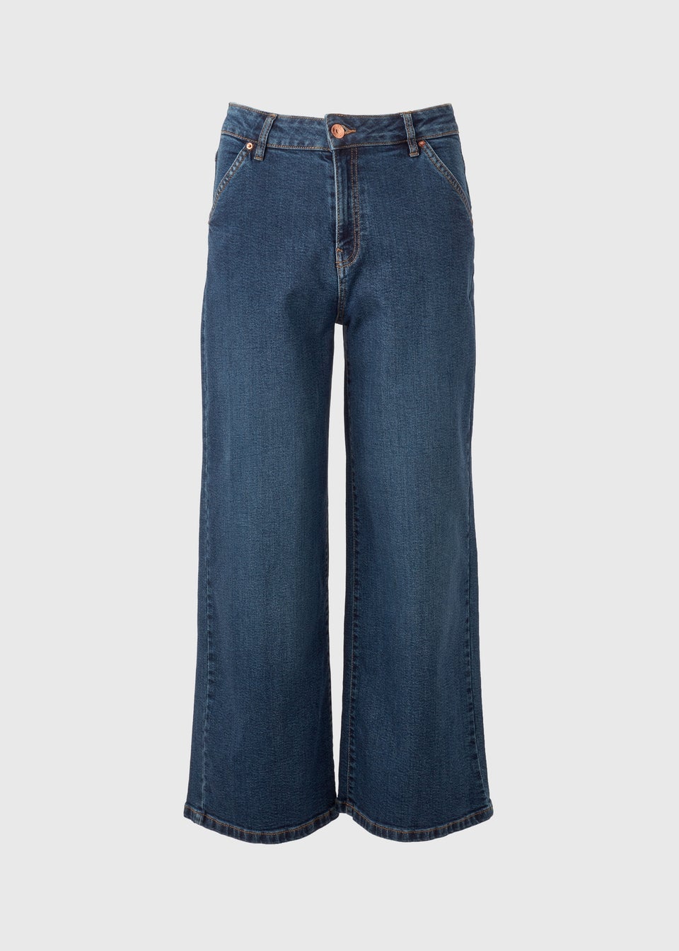 Darkwash Stretch Wide Leg Jeans