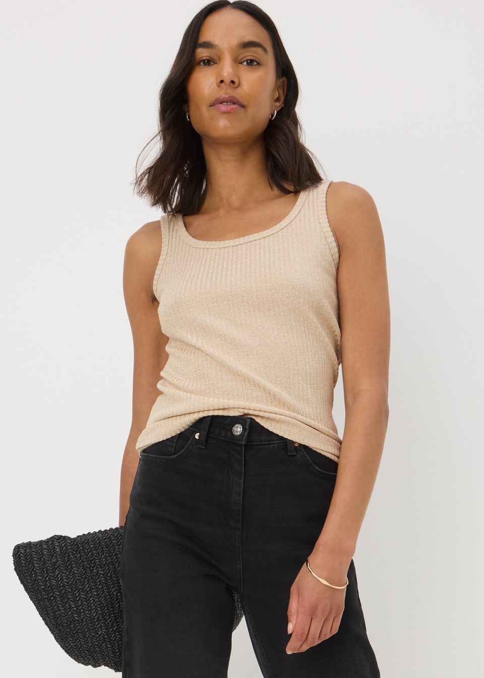 Gold Sparkle Vest Top
