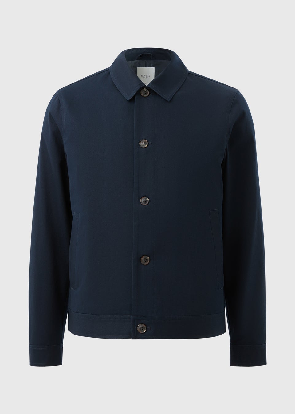 Navy Button Smart Shacket