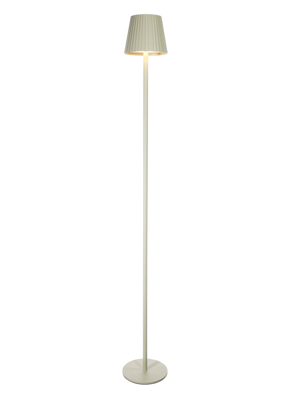 Premier Decorations Sage Green 20 LED Aluminium USB Rechargeable Touch Activated Standing Lamp