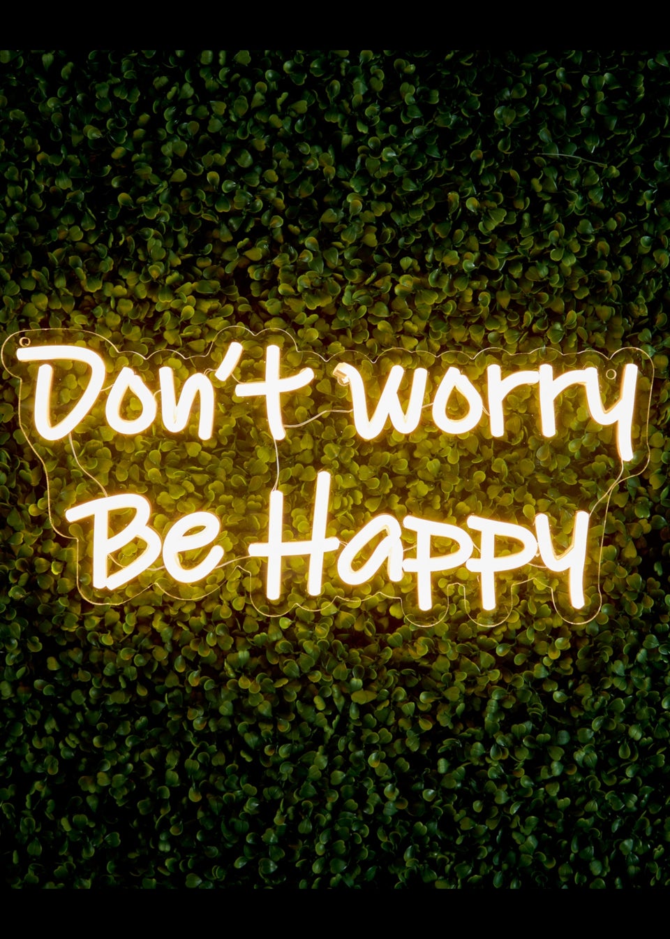 Premier Decorations LED Neon Don’t Worry Be Happy Wall Sign