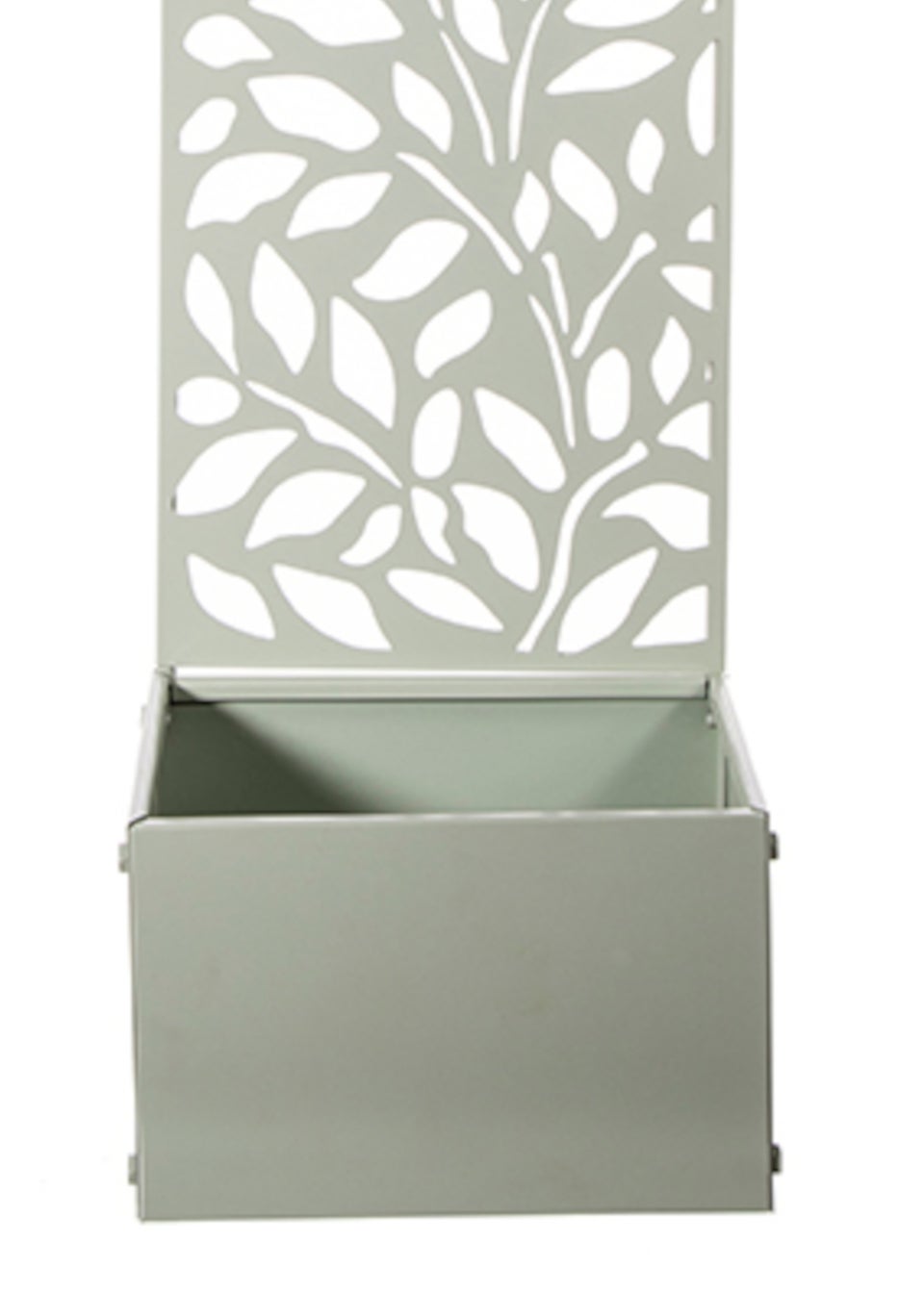 Premier Decorations Sage Green Leaf Design Metal Screen Planter