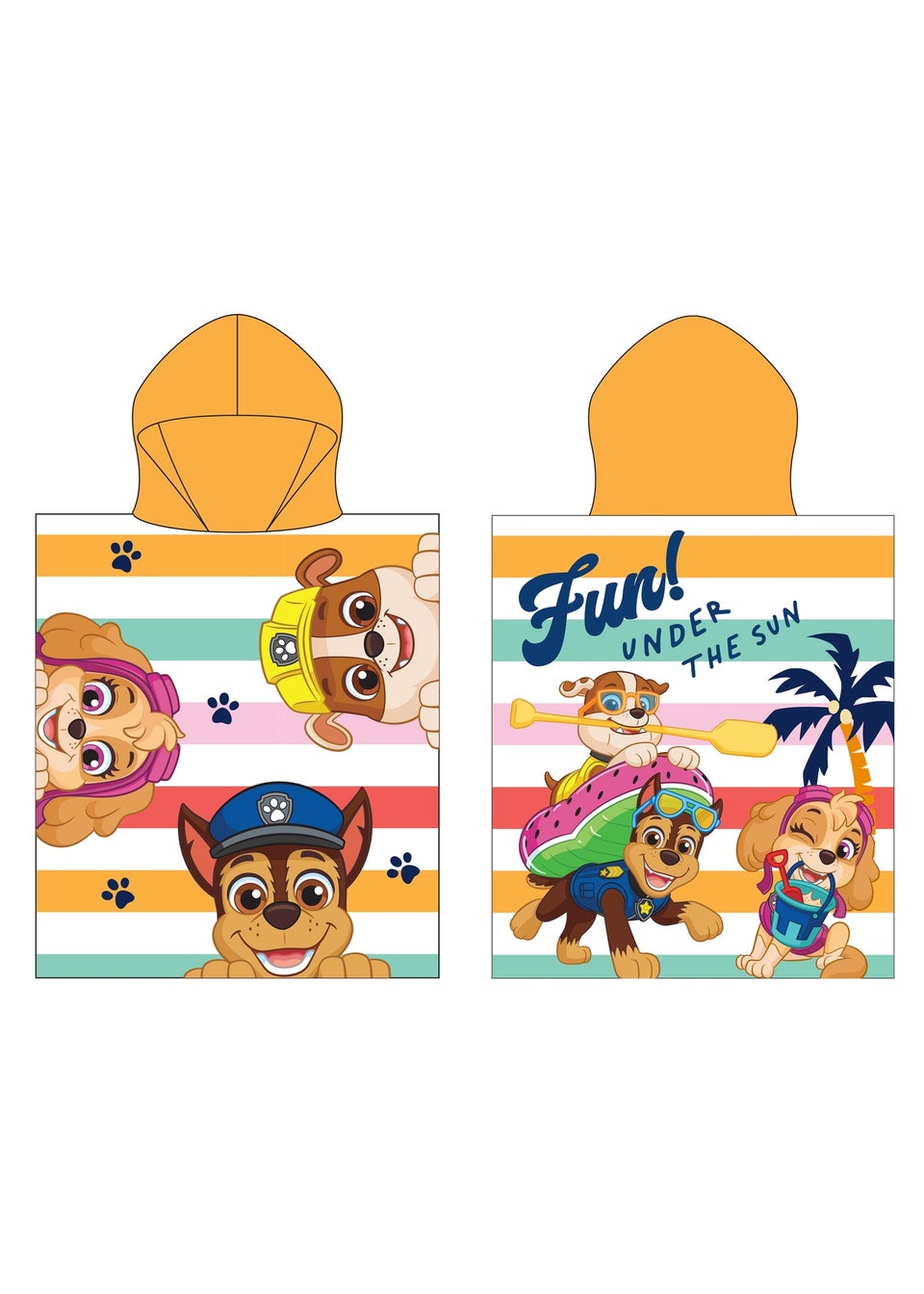 Paw Patrol Yellow Sunny Stripe Poncho