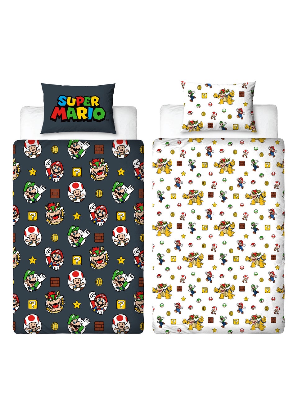 Nintendo Black Blackened Duvet Cover Set