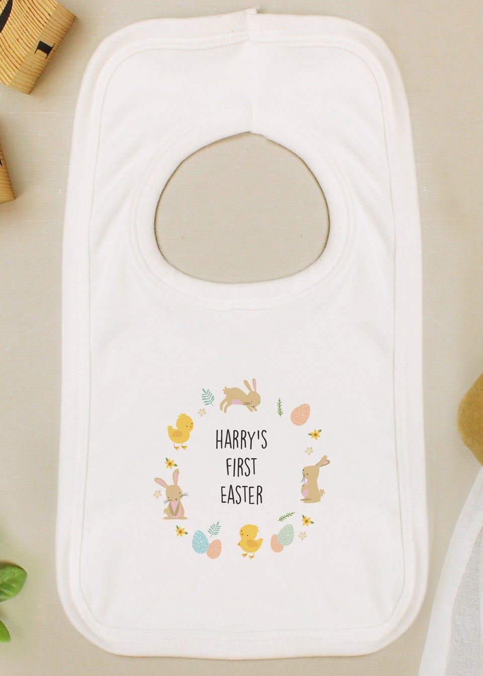 Personalised Memento Company White Easter Baby's Bib