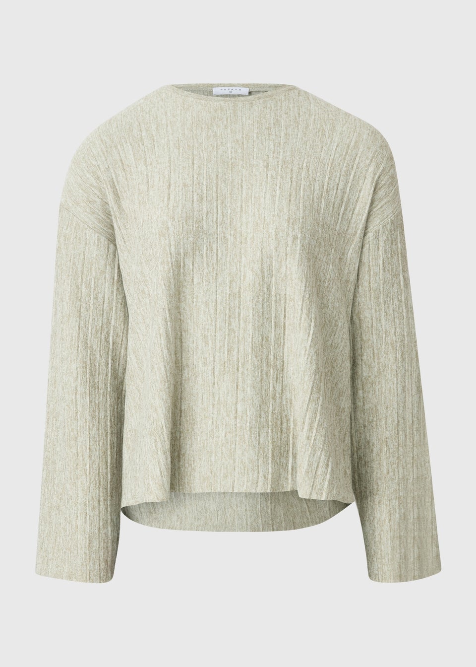 Sage Pleat Soft Touch High Neck Jumper