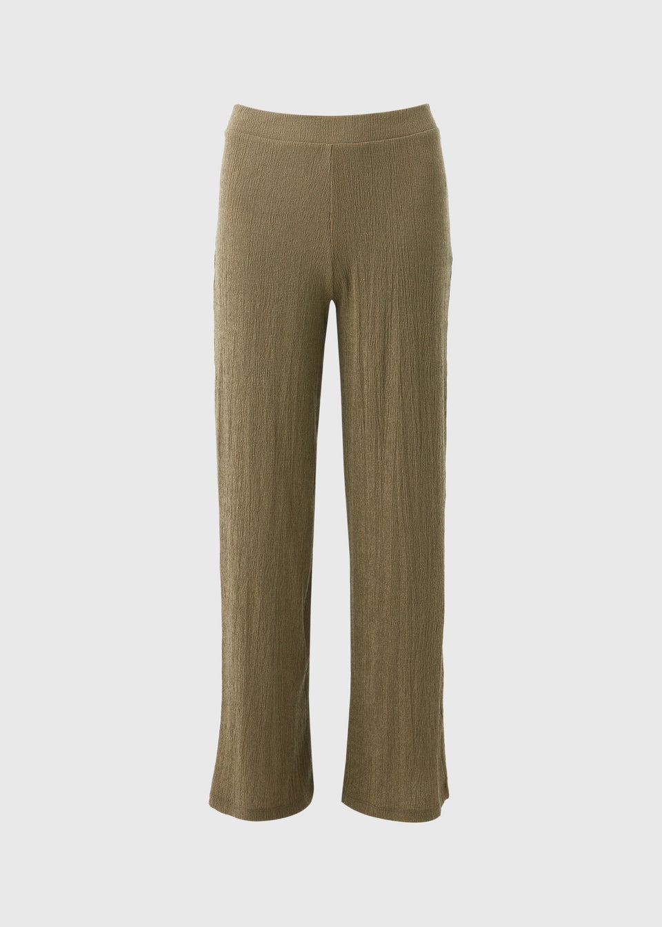 Et Vous Khaki Plisse Co Ord Trousers