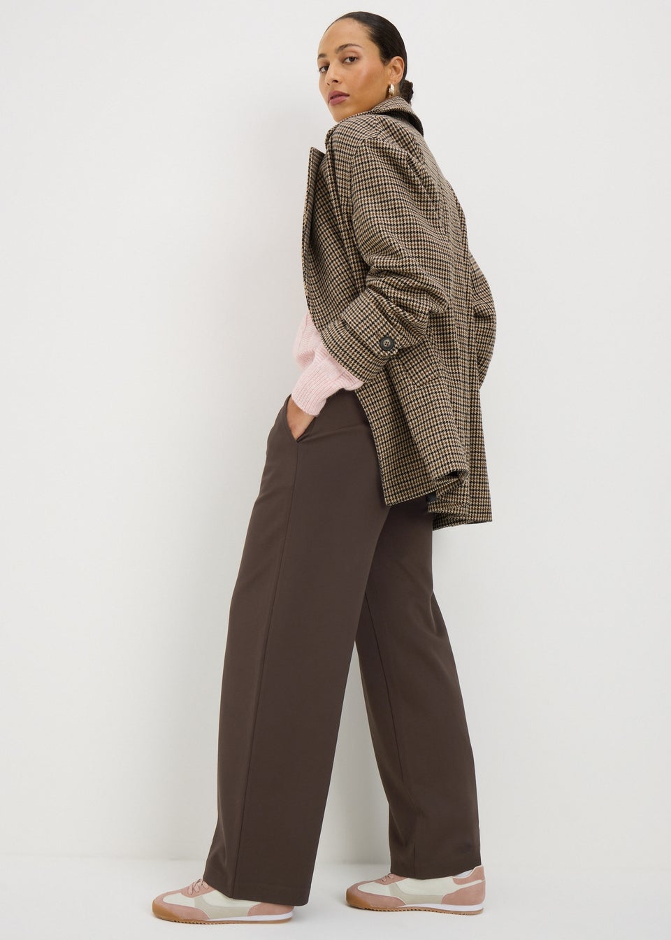 Brown Formal Waistband Trousers