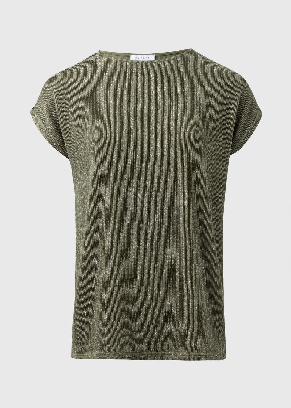 Khaki Sparkle Yarn Top