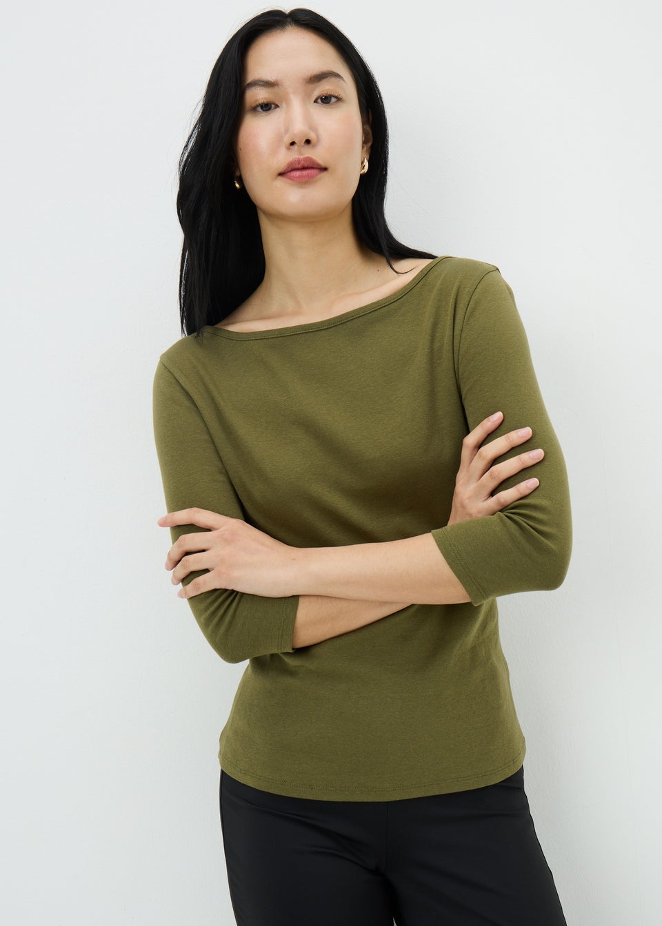 Khaki Fitted Tee