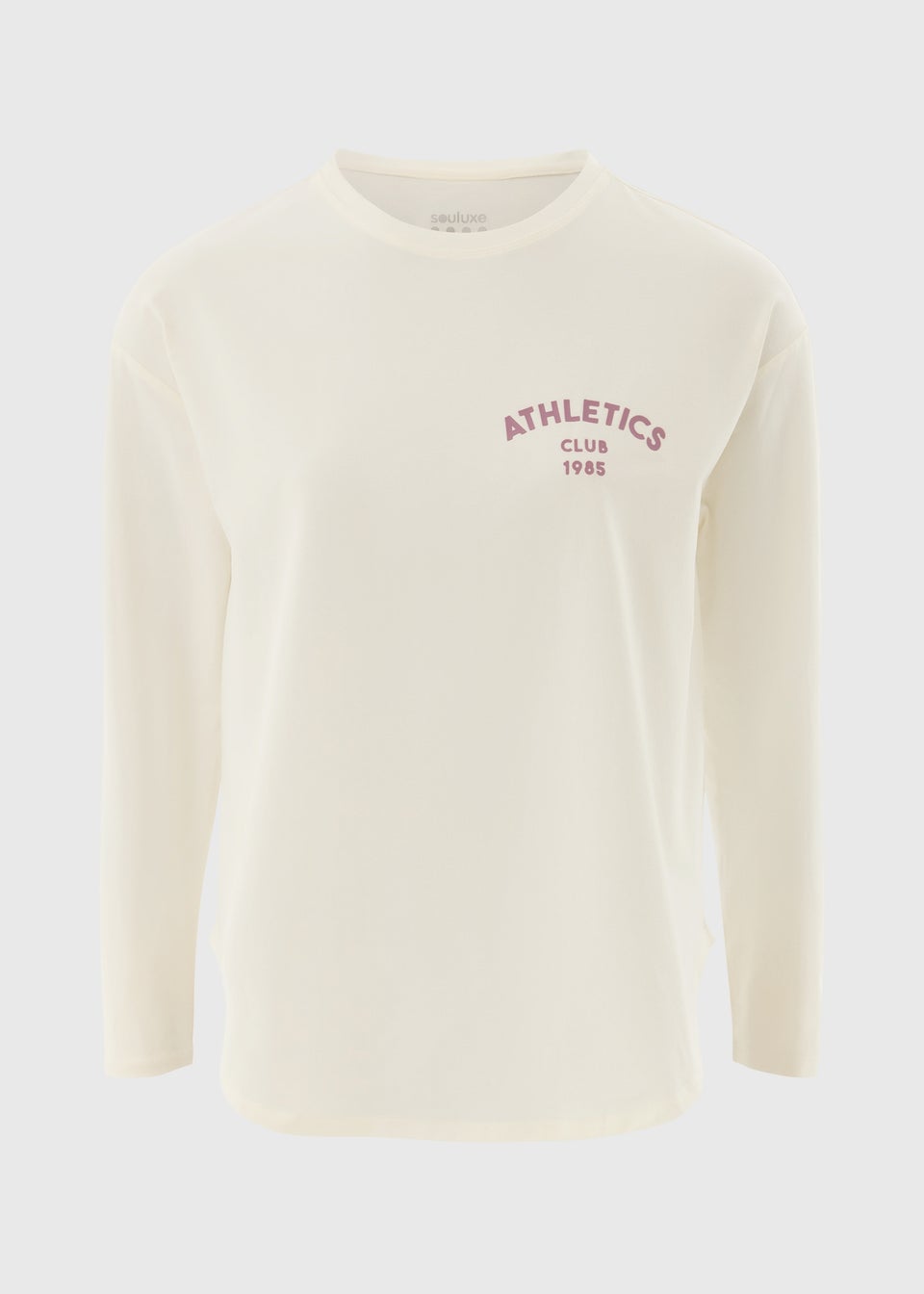 Souluxe Cream Slogan Long Sleeve T-Shirt