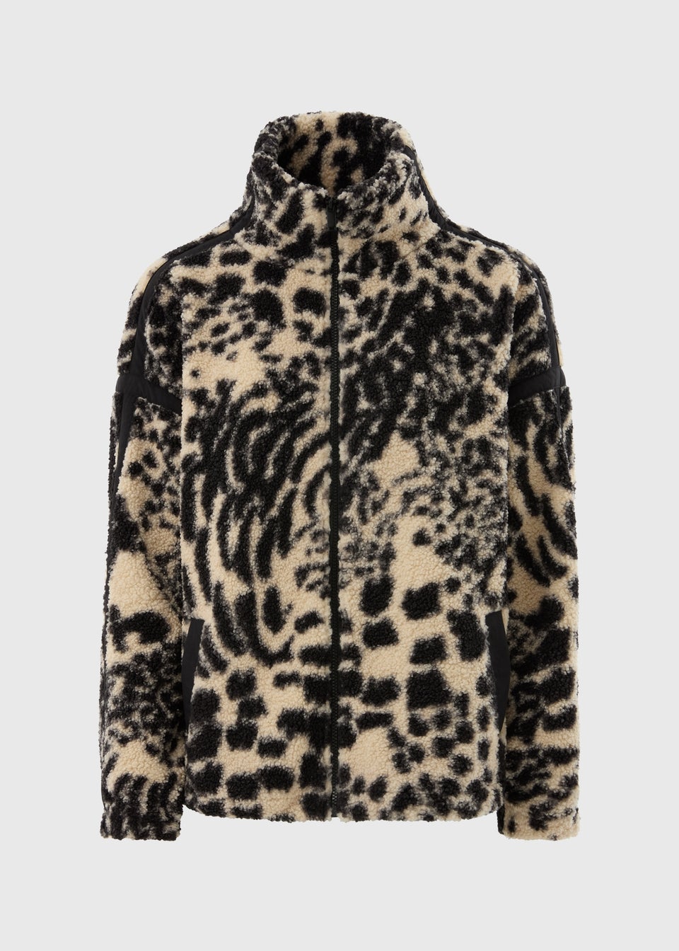 Souluxe Cream & Black Borg Jacket