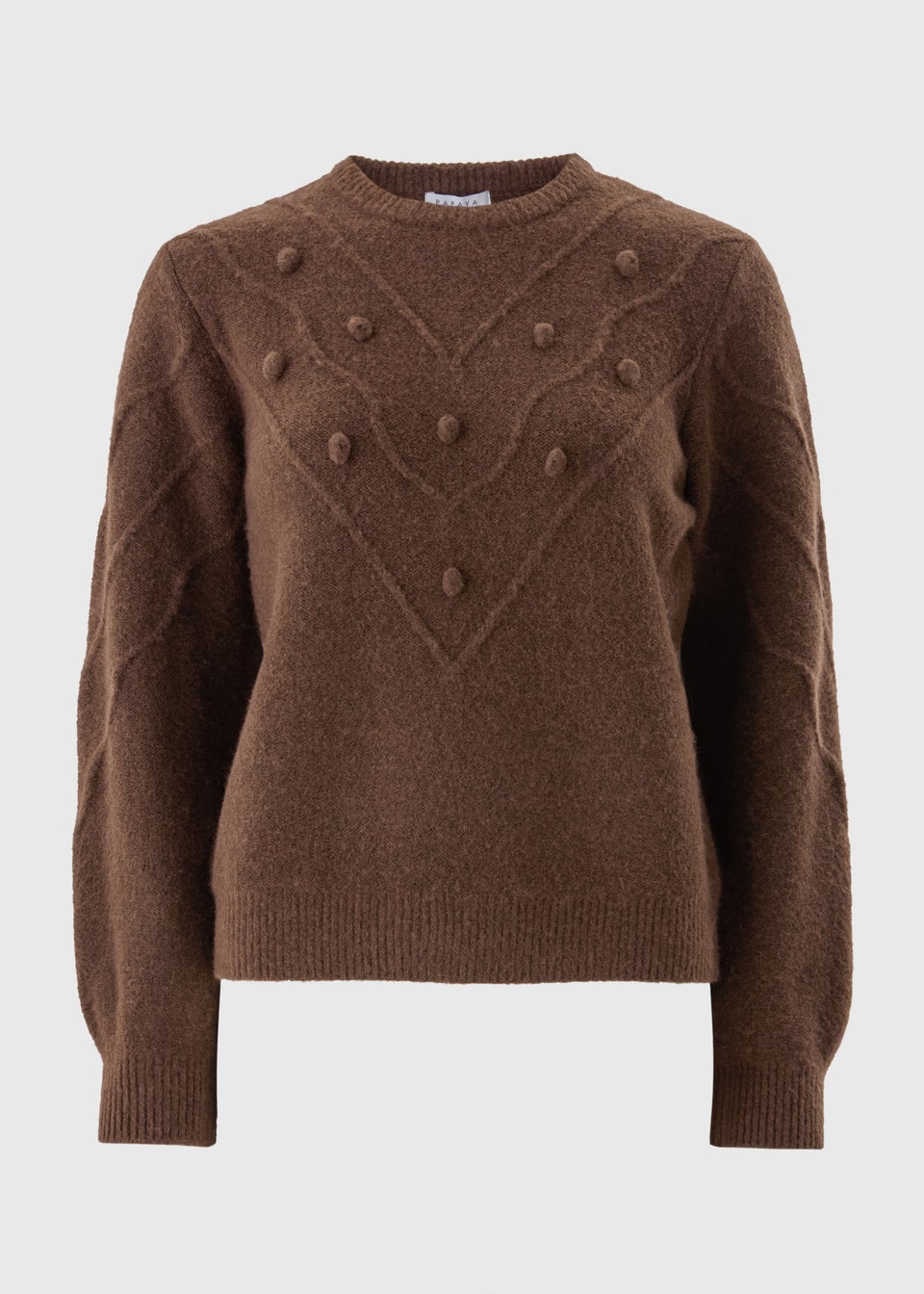 Chocolate Bobble Stitch Jumper