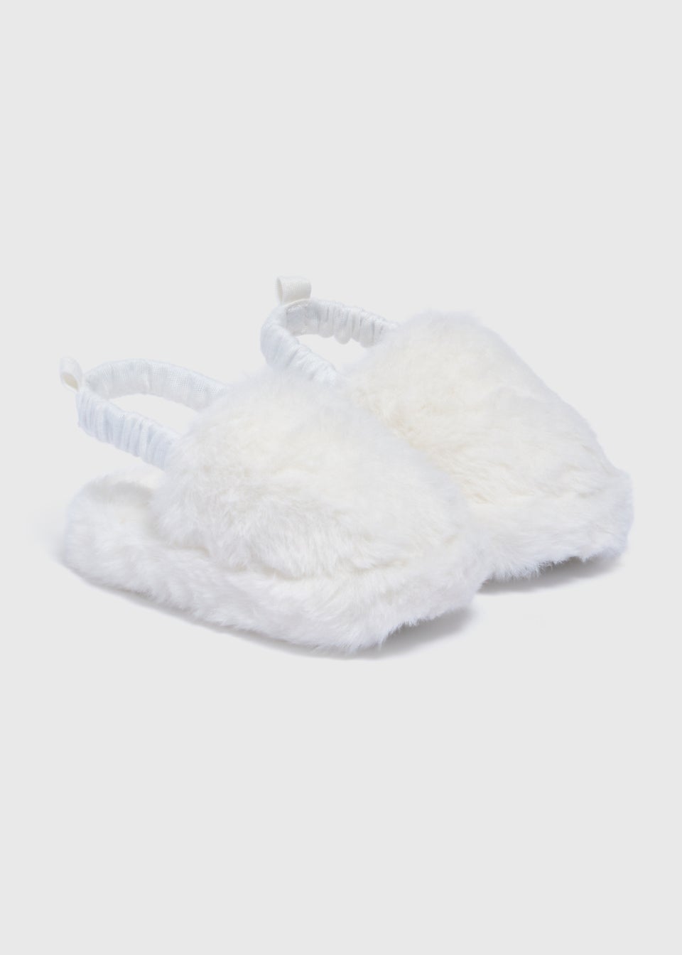 Baby Cream Fur Slippers (0-18mths)