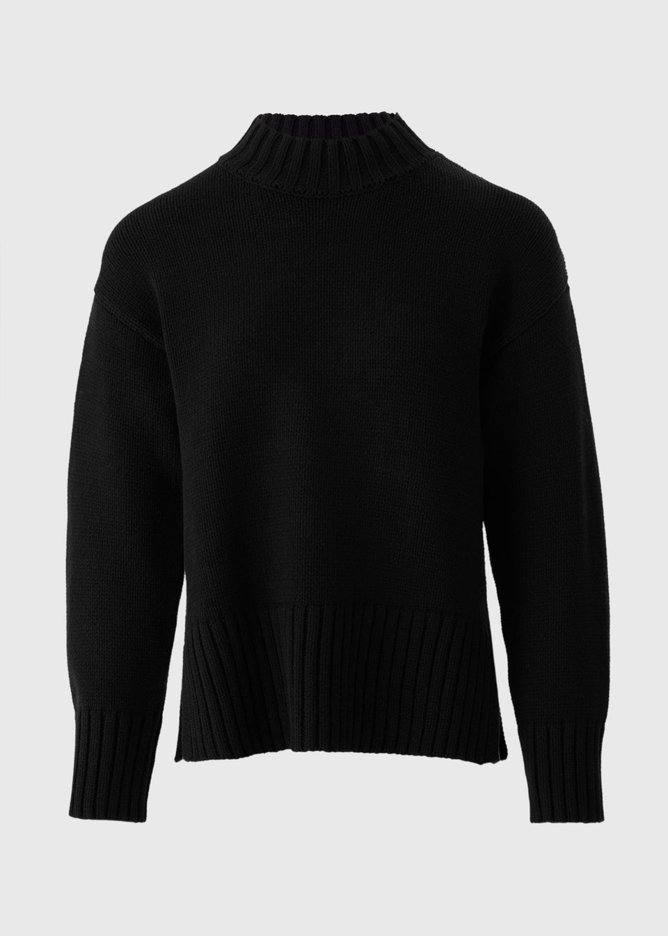 Black High Neck Knitted Jumper