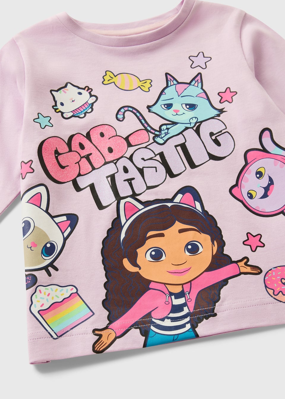 Gabbys Dollhouse Girls Purple Pyjama Set (1-7yrs)