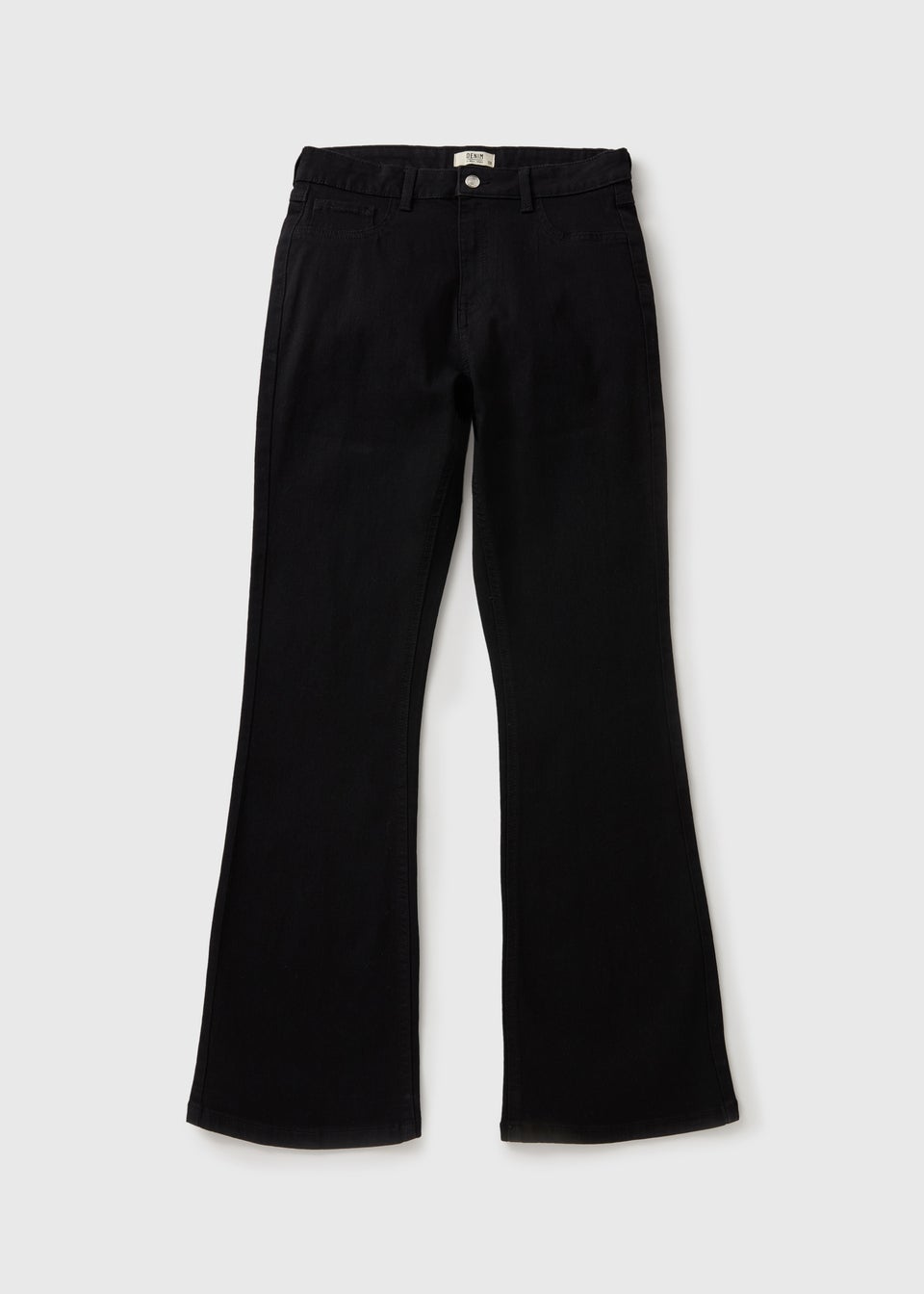 Black Bootcut Mid Rise Jeans