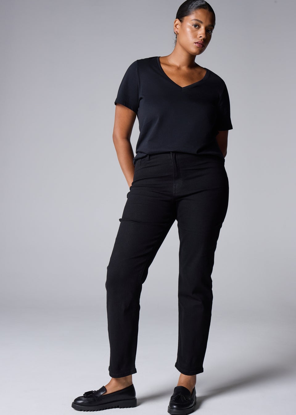 Black Straight Leg Jeans