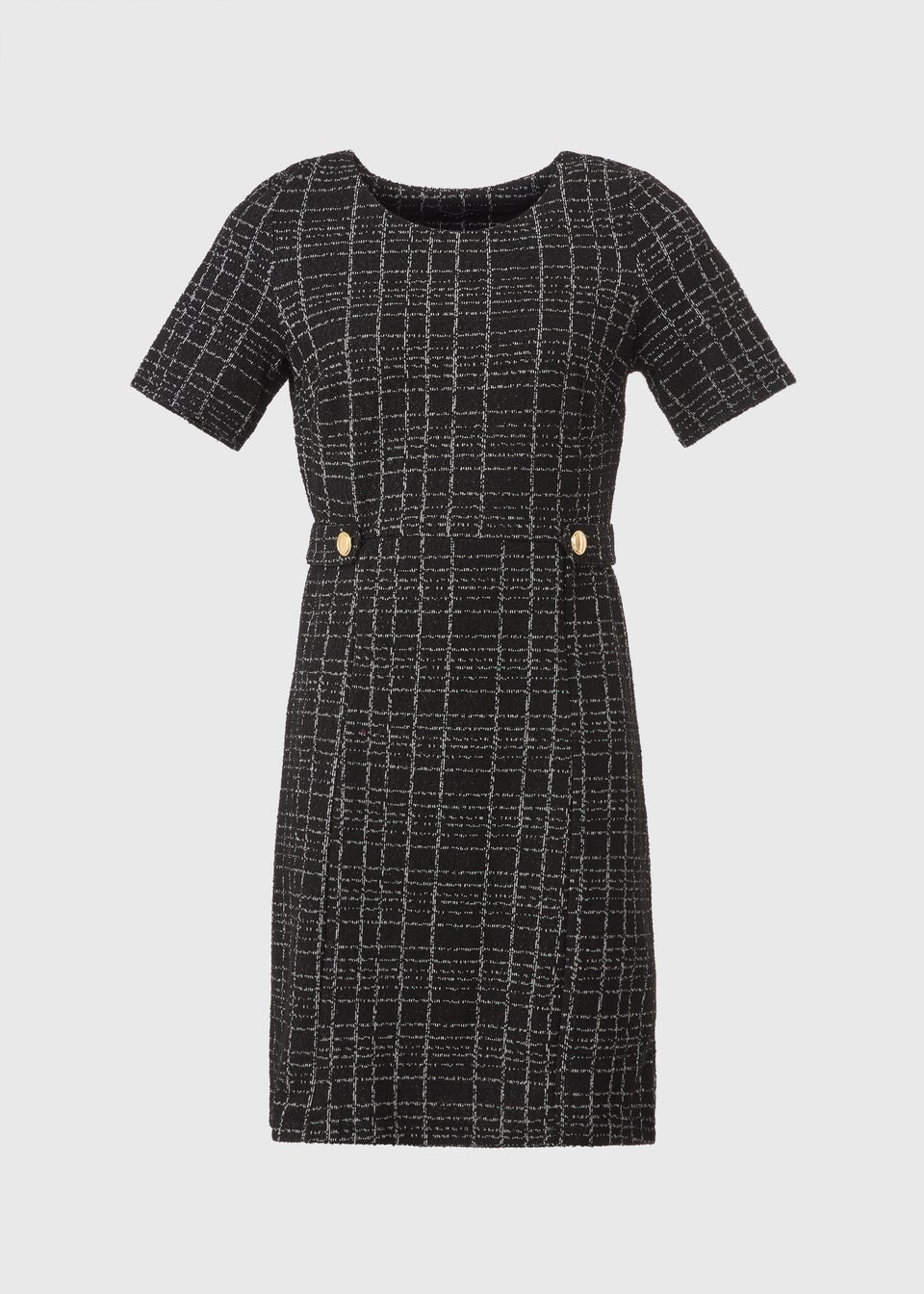 Et Vous Black Boucle Ponte Mini Dress