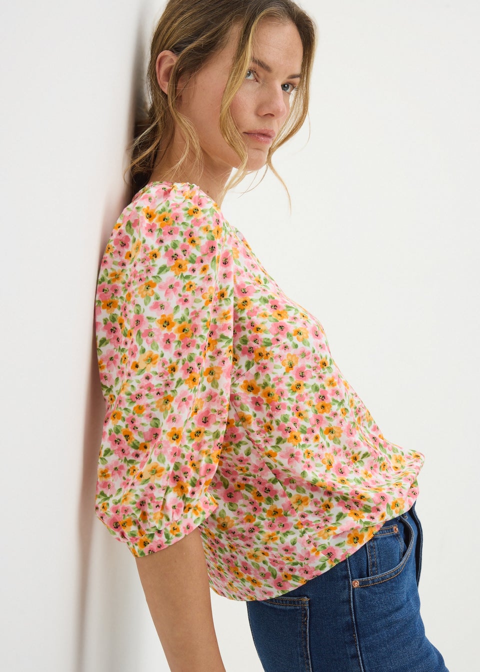 Multicoloured Ditsy Floral Blouse