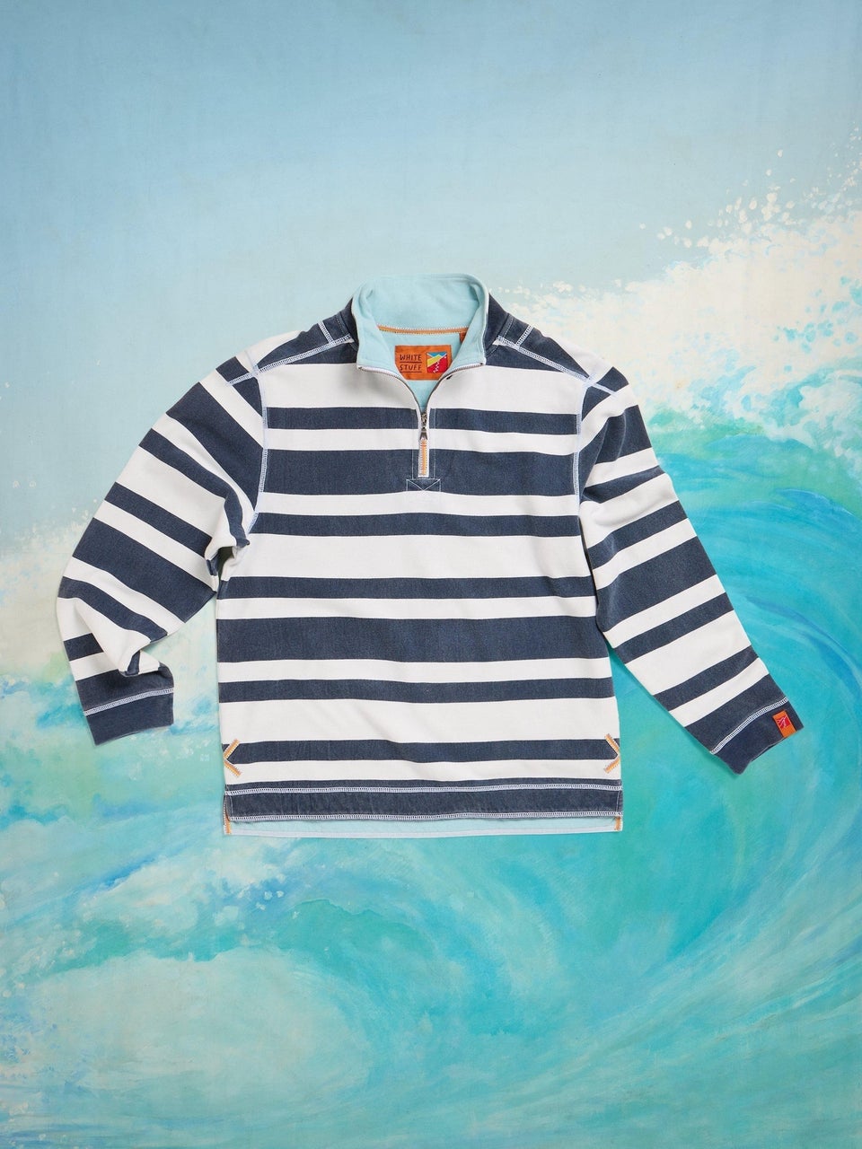 Gestreiftes Pique Sweatshirt