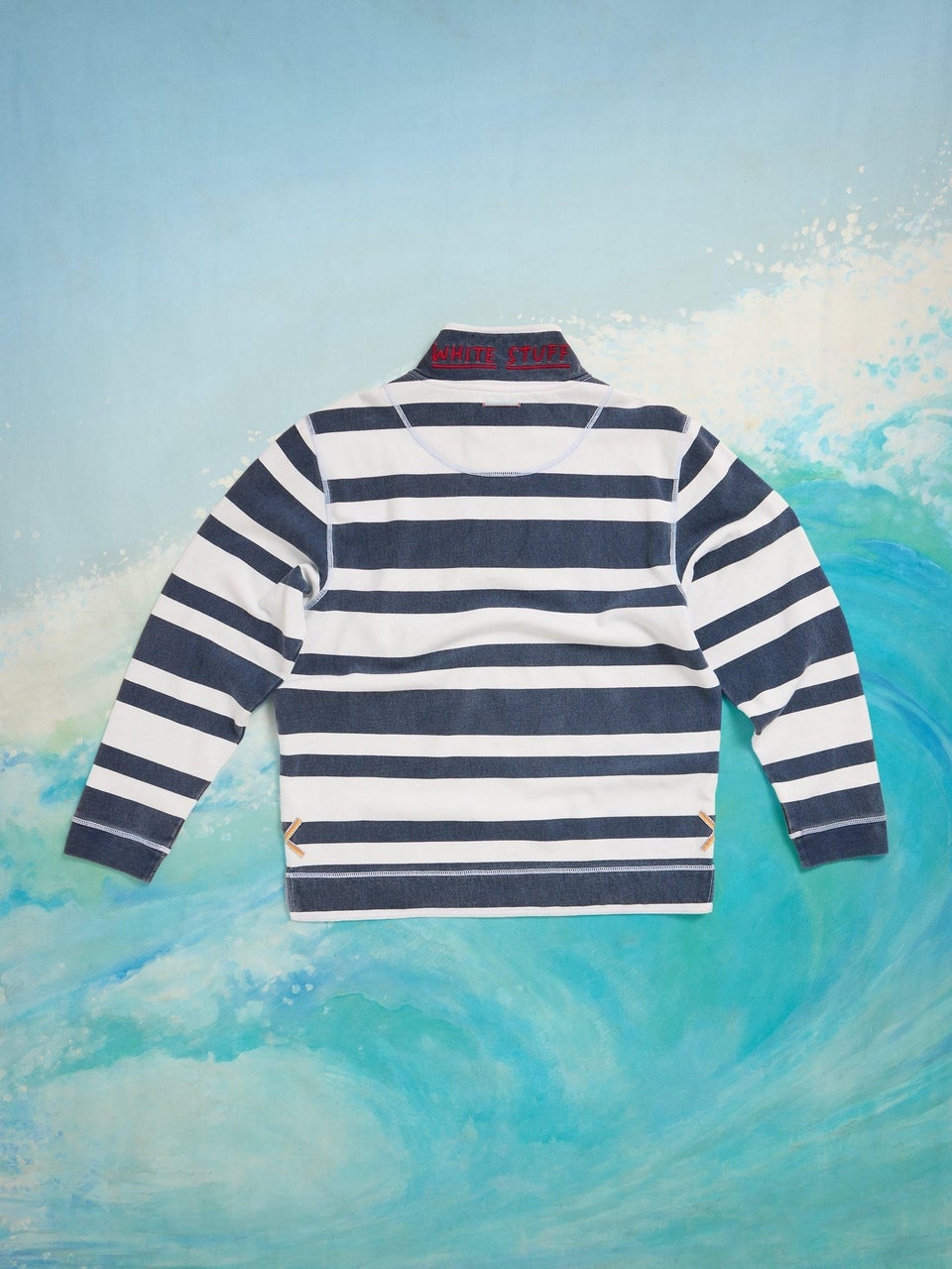 Gestreiftes Pique Sweatshirt