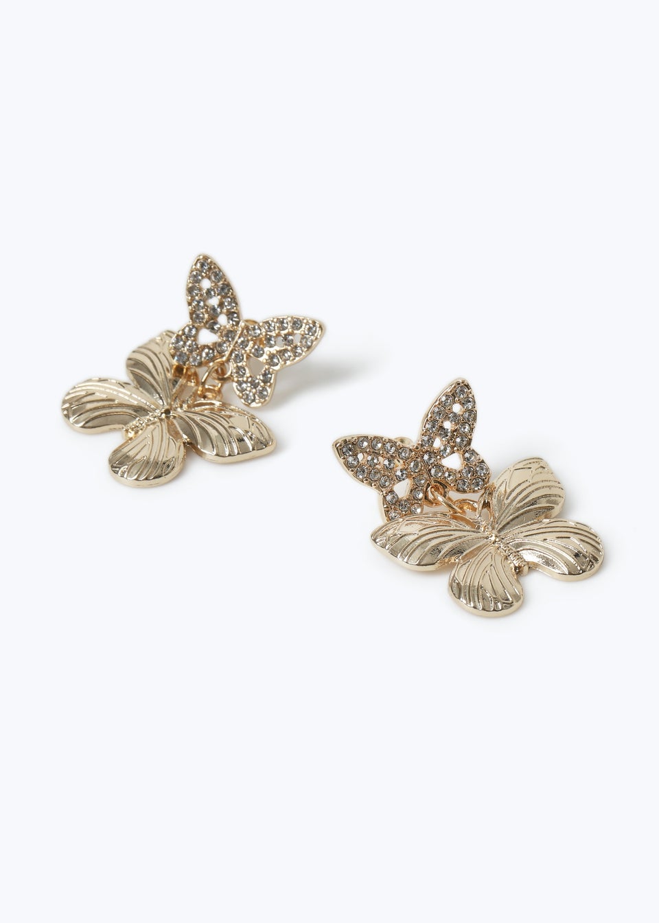 Muse Gold Butterfly Drop Earrings