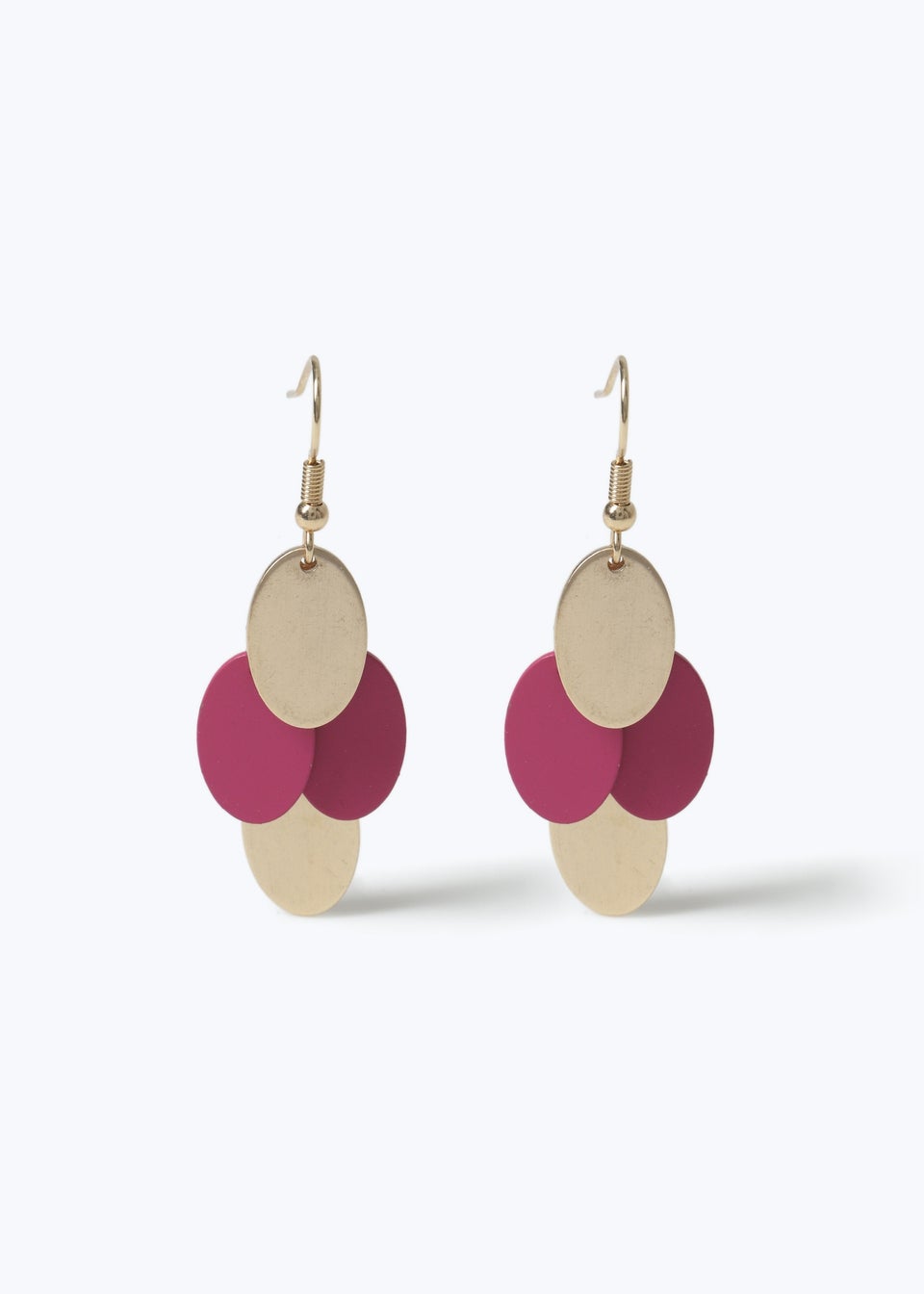 Muse Pink Disc Drop Earrings