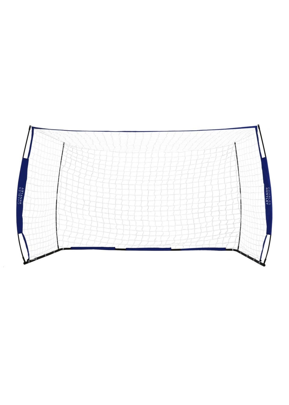 Charles Bentley Portable Foldable Blue Football Kick Goal With Carry Bag (H6 x D3.1 x H10ft)