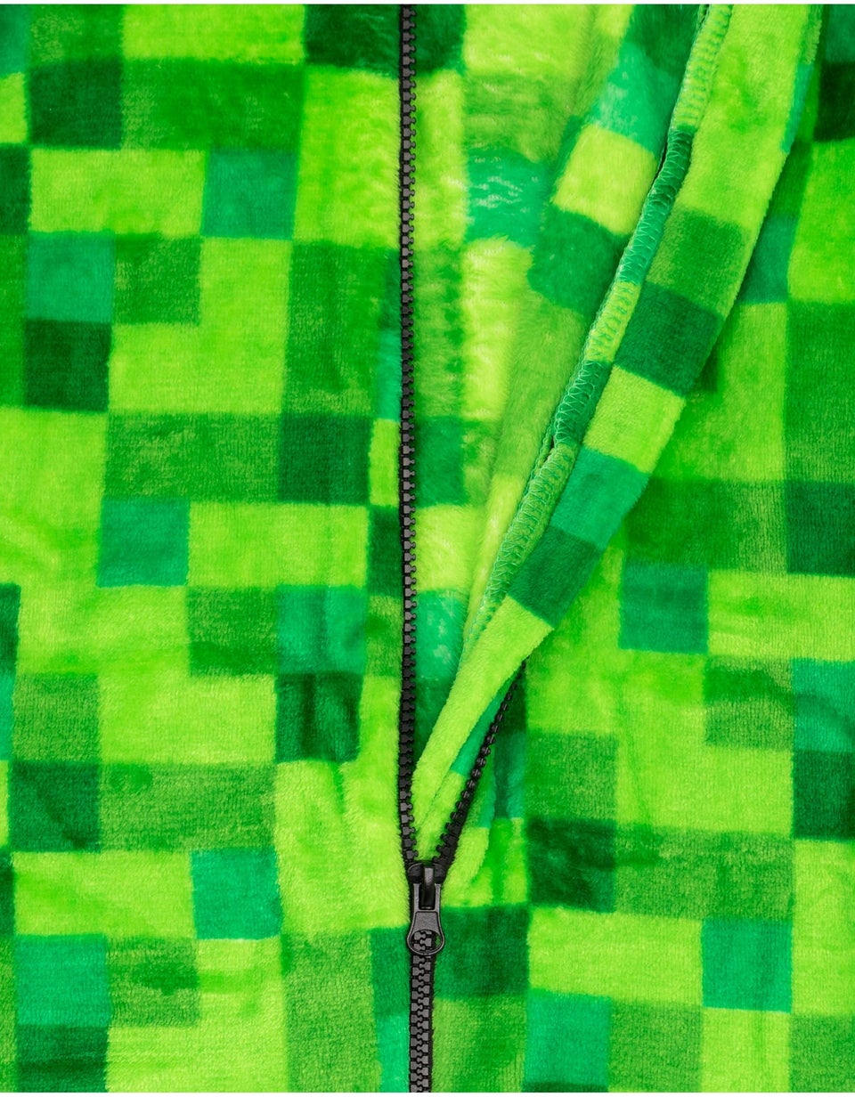 Minecraft  Green Pixelated Creeper Boys Onesie (5-14 Years)