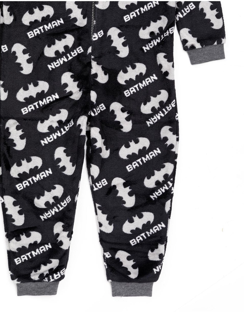 DC Comics Grey Batman Boys All In One Pyjamas (4-14 Years )