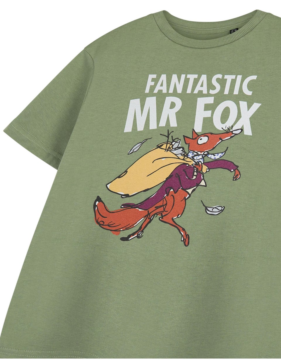 Roald Dahl Fantastic Mr Fox Unisex Kids Khaki T-Shirt (3-14 Years)