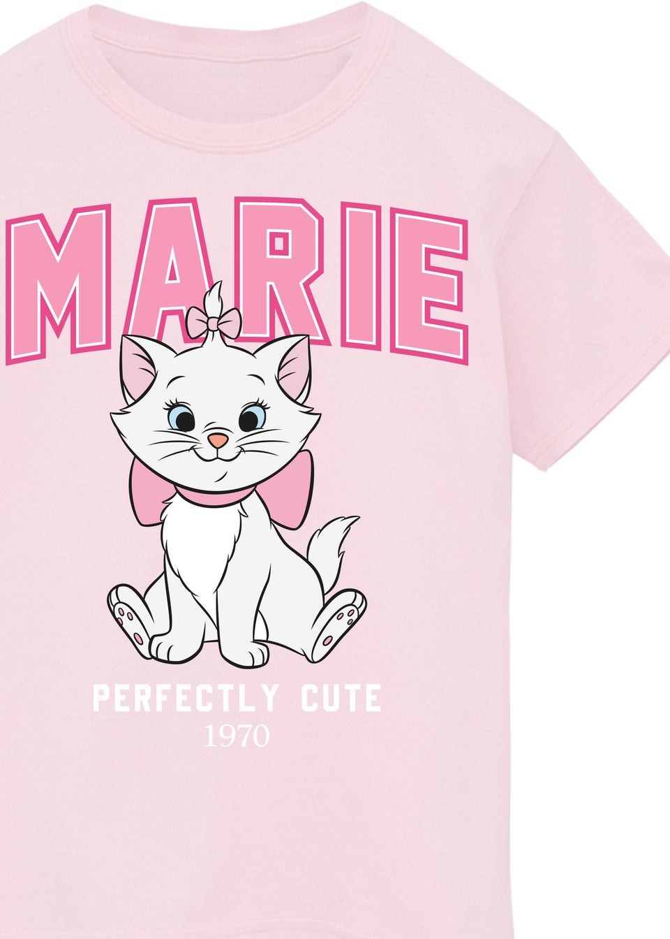 Disney Aristocats Marie Perfectly Girls Pink T-Shirt (3-13 Years)