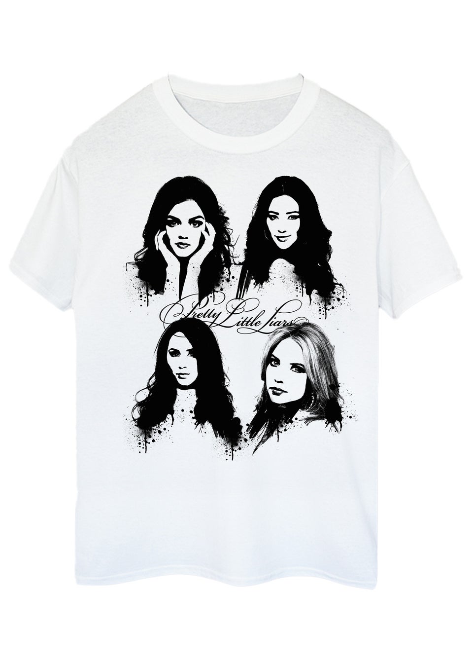 Pretty Little Liars Faces White Boyfriend Fit T-Shirt